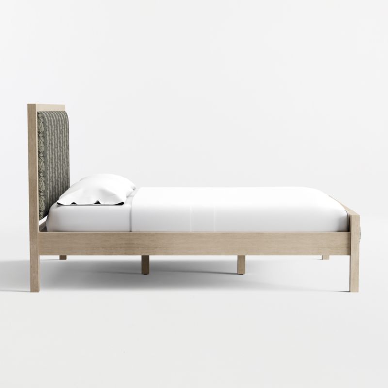 Keane Weathered Natural Wood Upholstered Queen Bed - image 4 of 7