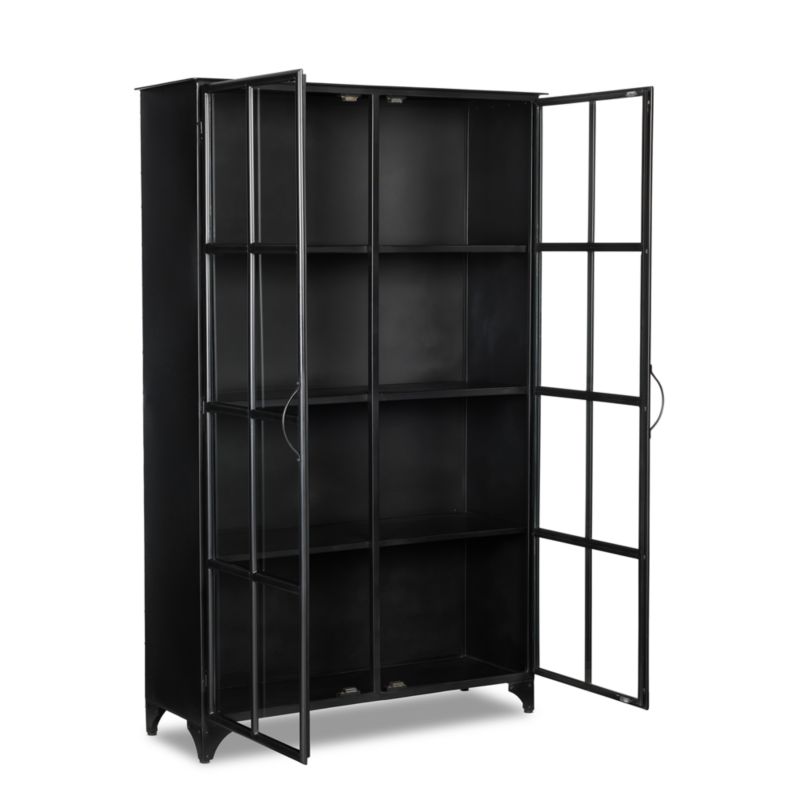 Kedzie 48" Black Iron Storage Display Cabinet - image 3 of 12
