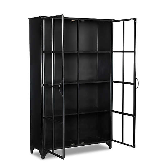 Kedzie 48" Black Iron Storage Display Cabinet