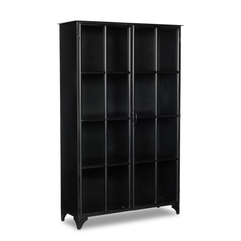 Kedzie 48" Black Iron Storage Display Cabinet - image 2 of 12