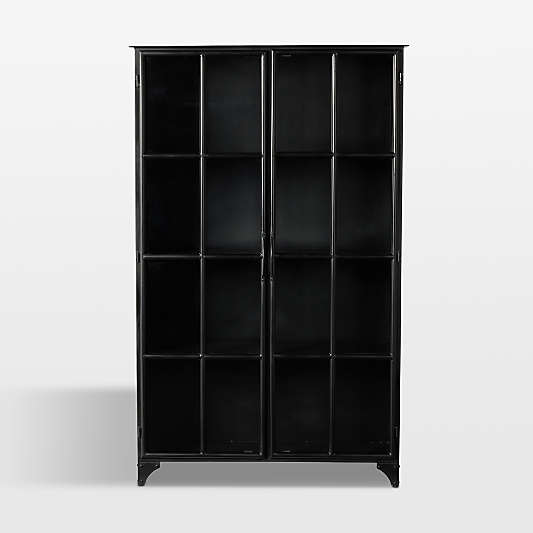 Kedzie 48" Black Iron Storage Display Cabinet
