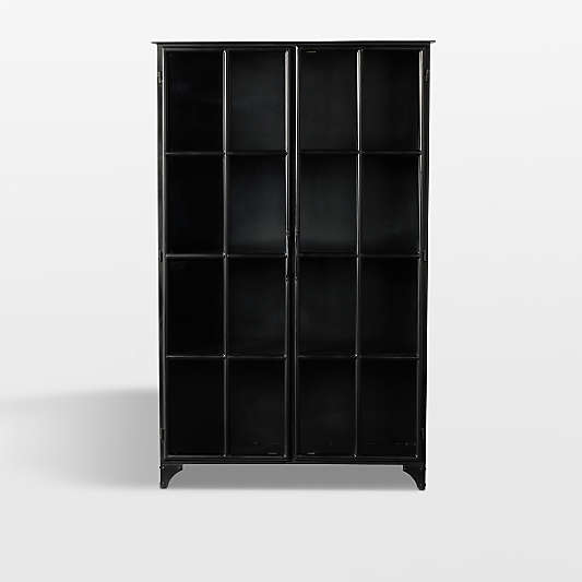 Kedzie 48" Black Iron Storage Display Cabinet