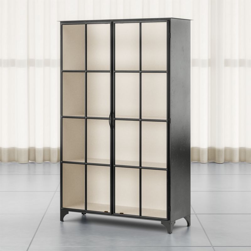 Kedzie Black-and-White Storage Cabinet