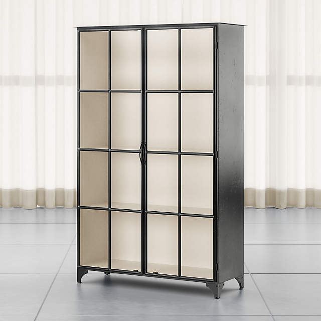 Crate and deals barrel glass cabinet