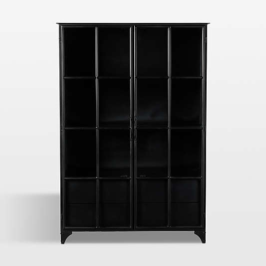 Kedzie 54" Black Iron Storage Display Cabinet