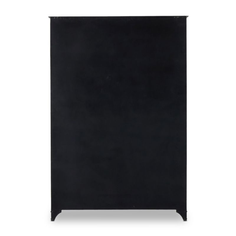 Kedzie Wide Black and White Iron Storage Cabinet - image 11 of 12