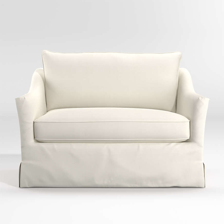 Keely Slipcovered Chair and a Half + Reviews Crate & Barrel