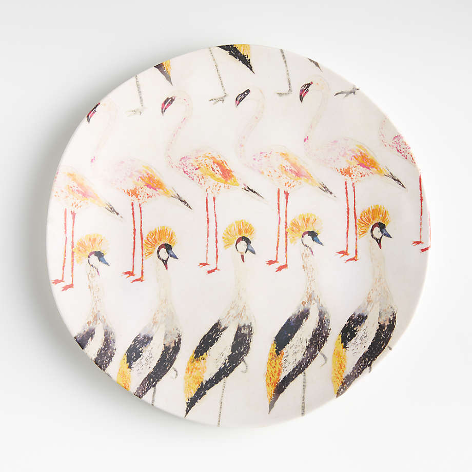 Keko Melamine Flamingo Dinner Plate + Reviews Crate & Barrel Canada