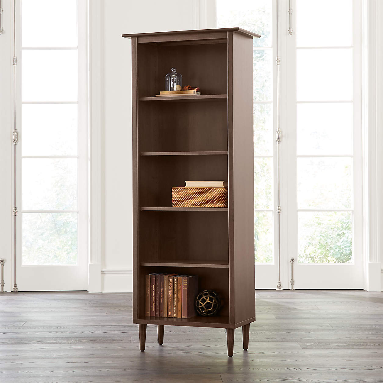 Kendall Cocoa Bookcase | Crate & Barrel