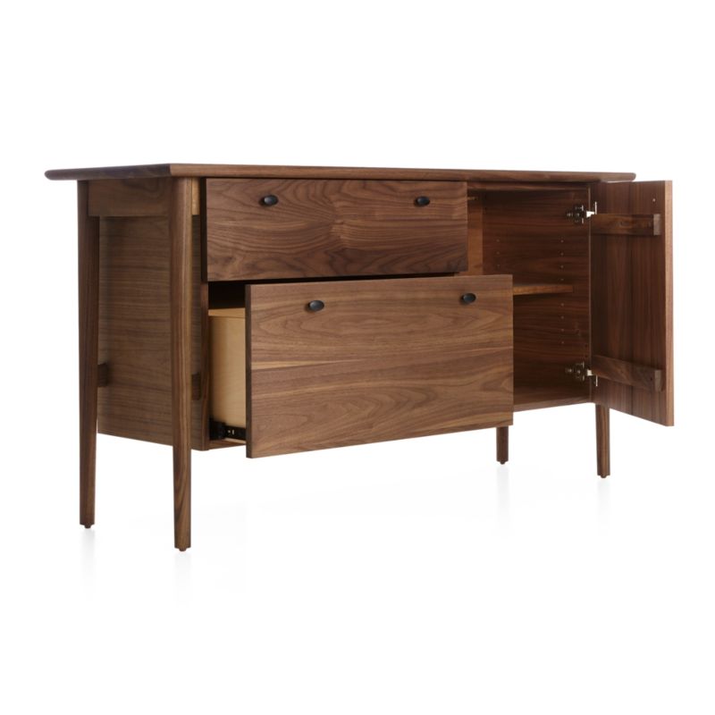 Kendall Walnut Credenza - image 4 of 10