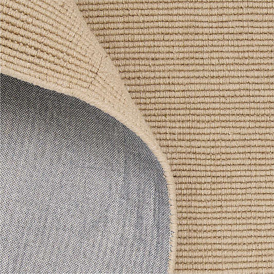Kenmare Wool & Jute Handwoven Linen Beige Rug Swatch 12"x18"