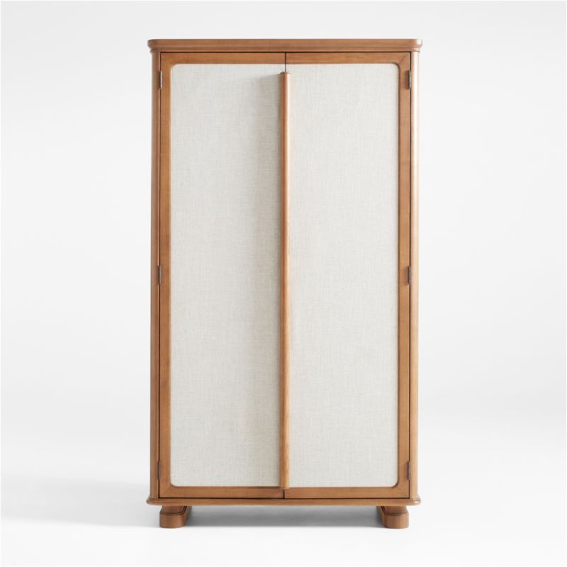 Kenmore Linen and Wood Storage Cabinet by Jake Arnold