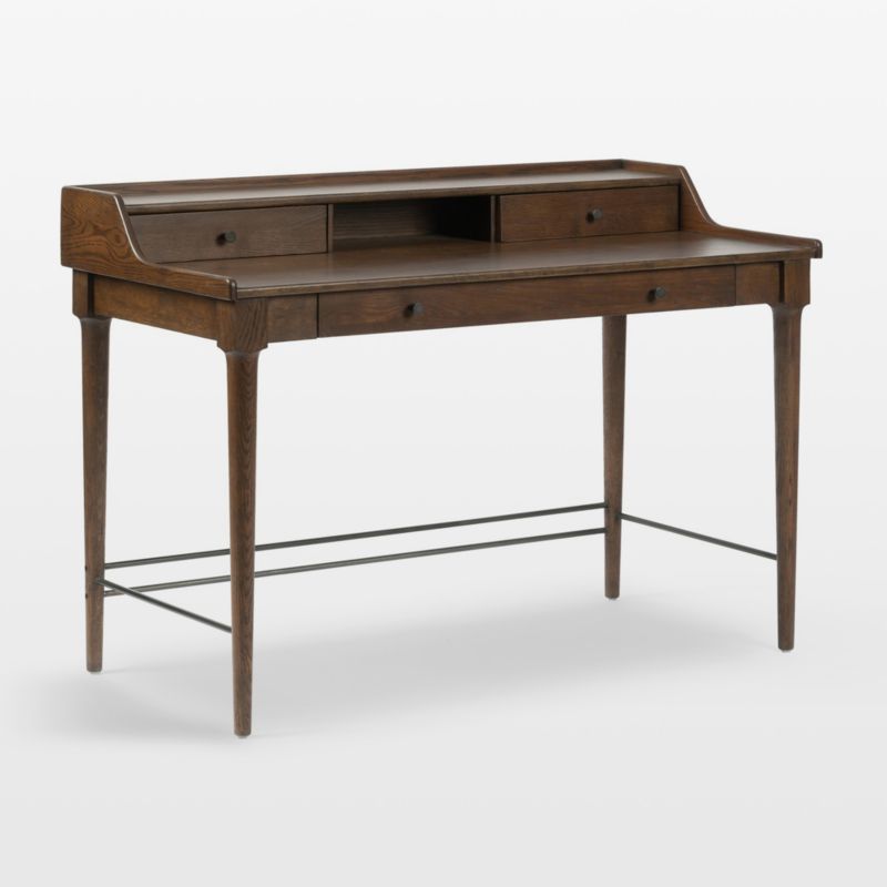 Kensington 48" Dark Oak Wood Desk - image 3 of 7