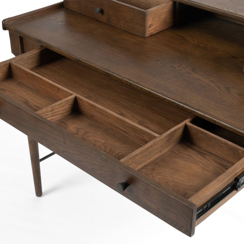 Kensington 48" Dark Oak Wood Desk - image 6 of 7