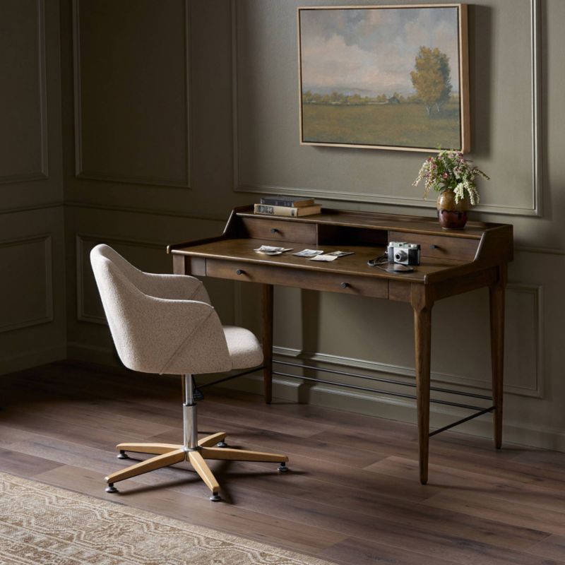 Kensington 48" Dark Oak Wood Desk - image 1 of 7
