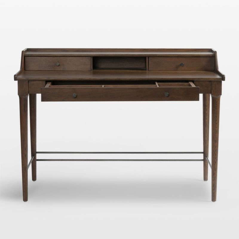 Kensington 48" Dark Oak Wood Desk - image 2 of 7