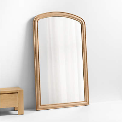 Kensington Natural Oak Wood Floor Mirror 79"x47"