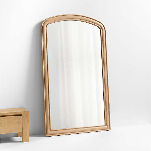 Kensington Natural Oak Wood Floor Mirror 79"x47"