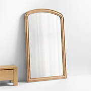 Edge Walnut Arch Rectangle Floor Mirror 32"x76"