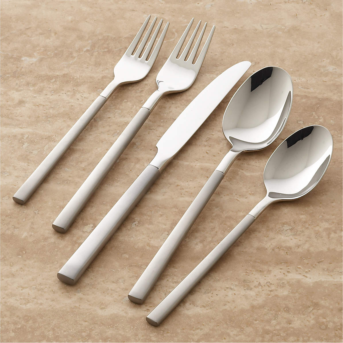 Kenton Black 20-Piece Flatware Set + Reviews | Crate & Barrel