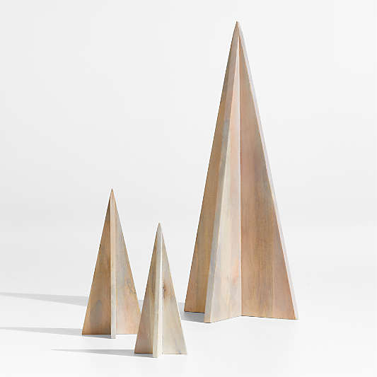 Kerva Whitewashed Wood Trees