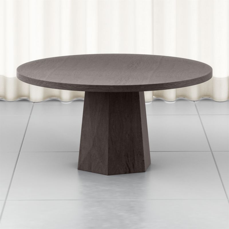 Kesling 60&quot; Round Wood Dining Table + Reviews | Crate and Barrel