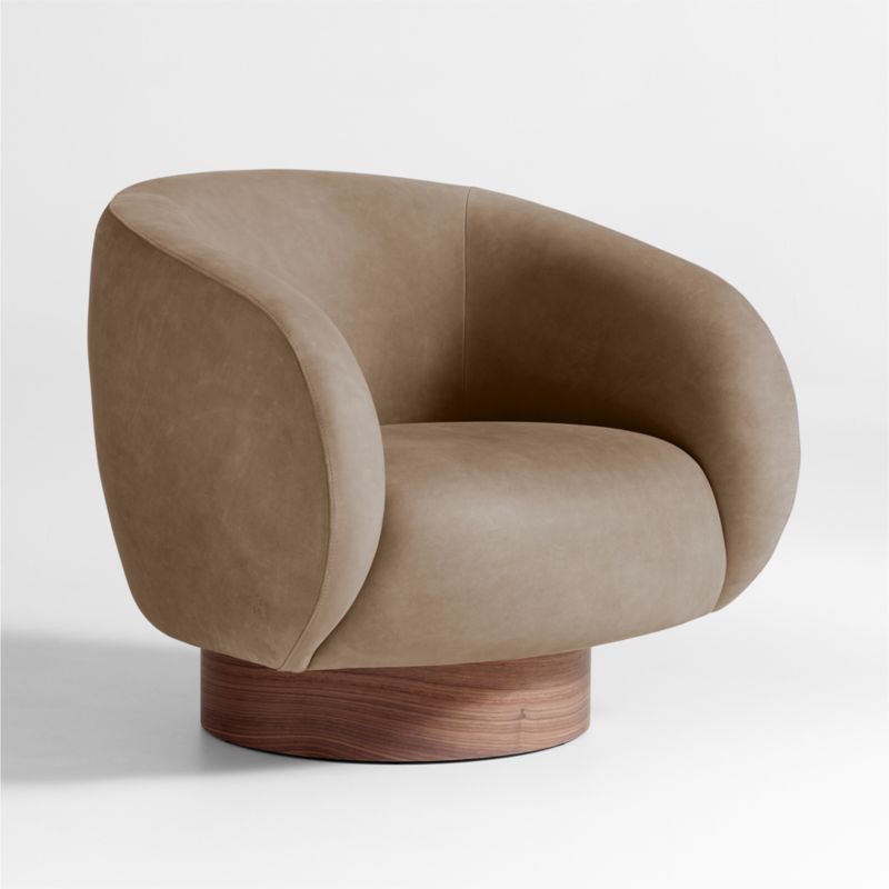 Kessler Leather Swivel Accent Chair - image 0 of 8