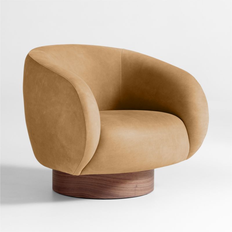 Kessler Leather Swivel Accent Chair - image 0 of 8