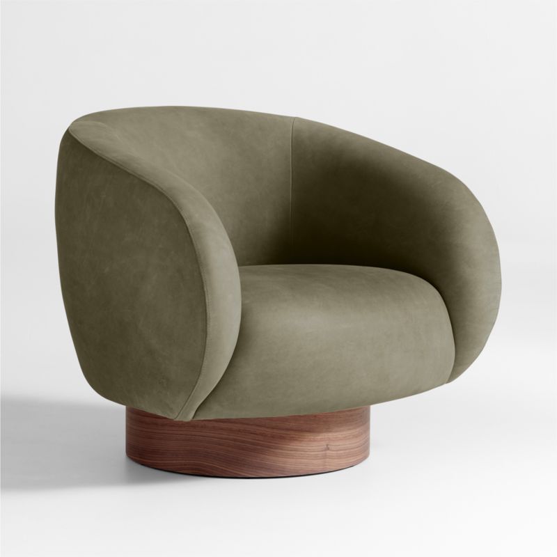 Kessler Leather Swivel Accent Chair - image 0 of 8