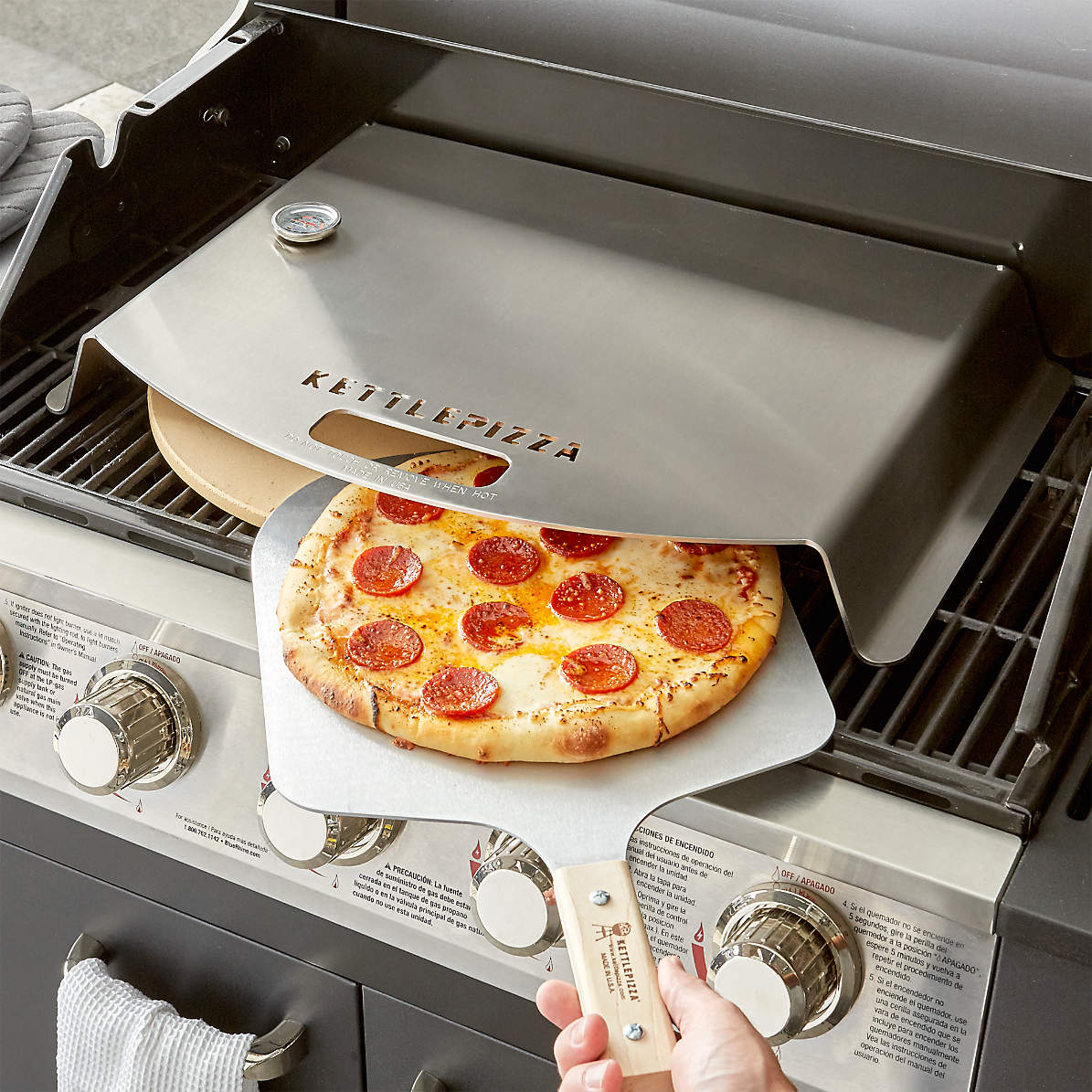 Pizza Oven Propane Gas Outside Desktop Stainless Steel