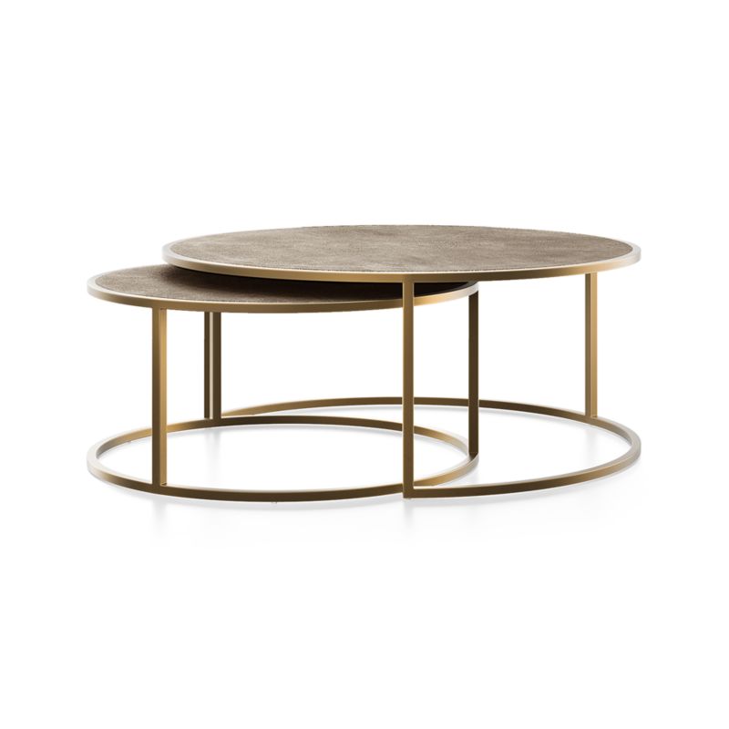 Keya Antique Brass Nesting Coffee Tables