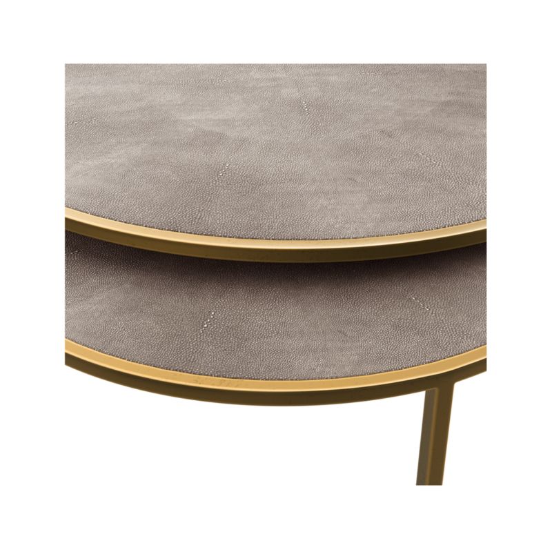 Keya Antique Brass Nesting Coffee Tables