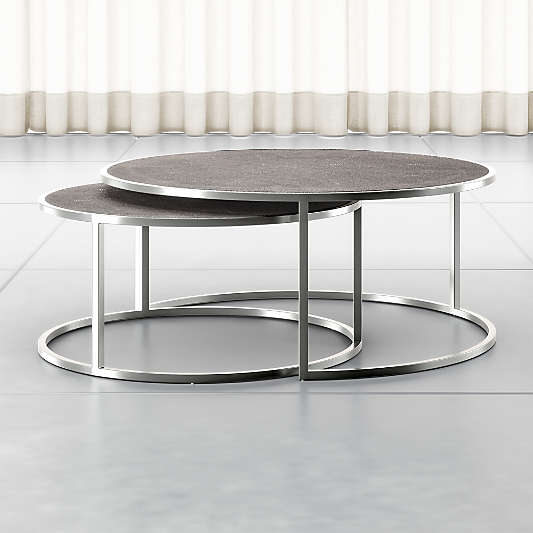 Keya Stainless Steel Nesting Coffee Tables