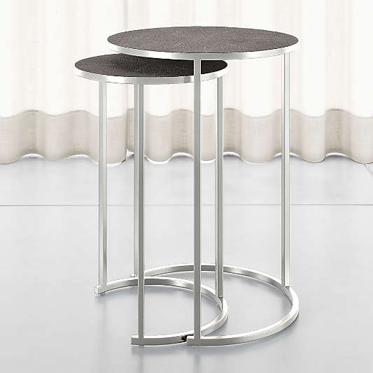 Keya Nesting Accent Tables Stainless Steel