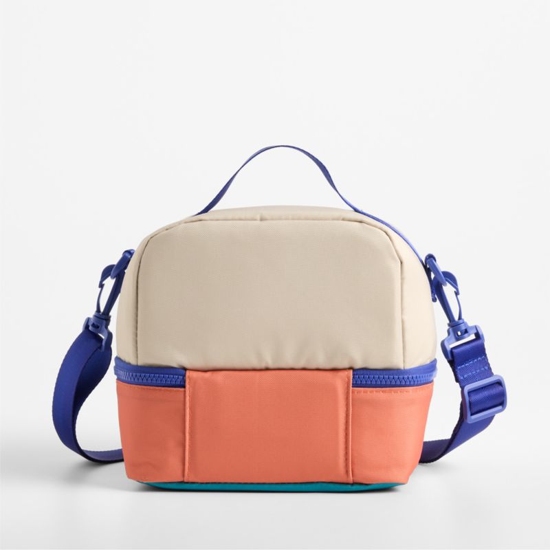 Khaki Colorblock Dual Compartment Soft Insulated Kids Lunch Box - image 2 of 6