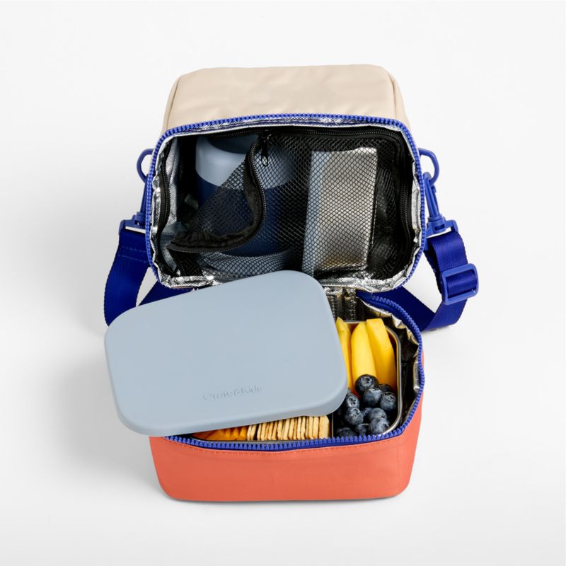 Khaki Colorblock Dual Compartment Soft Insulated Kids Lunch Box - image 3 of 6