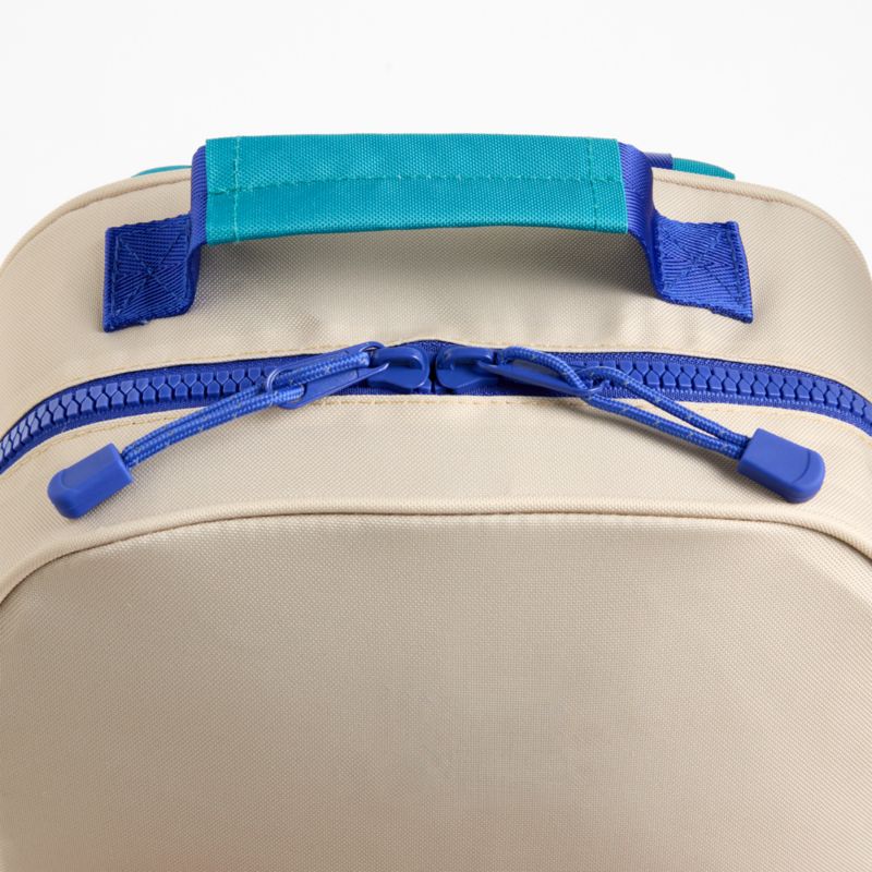 Khaki Colorblock Medium Kids Backpack with Side Pockets - image 4 of 9