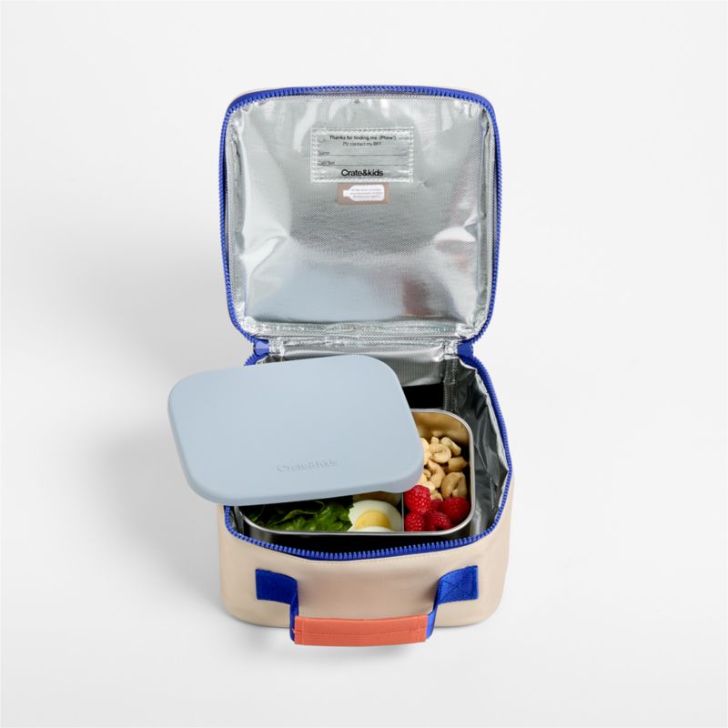 Khaki Colorblock Standard Soft Insulated Kids Lunch Box - image 3 of 7