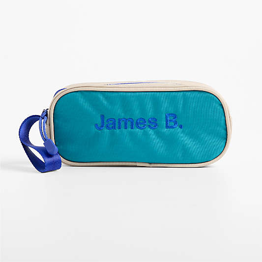 Khaki Colorblock Soft Kids Pencil Case