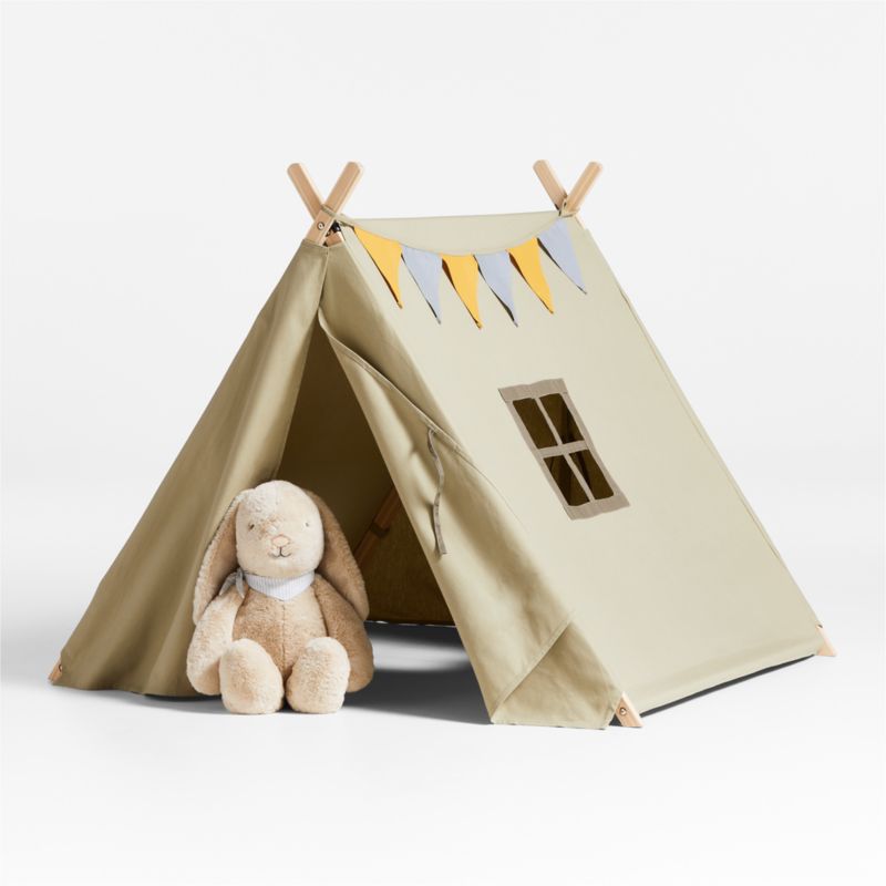 Khaki Green Collapsible Kids Canvas Play Tent - image 0 of 14