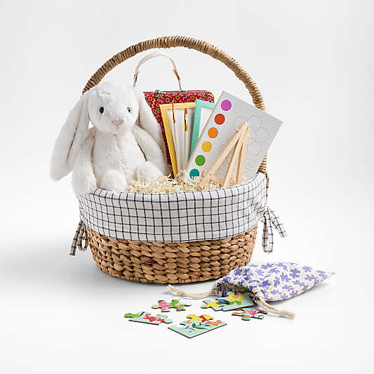 Grid Pattern Kids Easter Basket Bundle