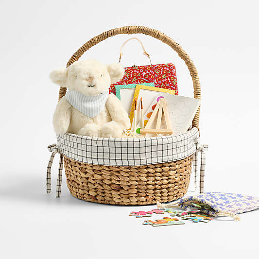 Grid Pattern Kids Easter Basket Bundle