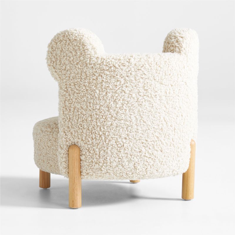 Sherpa Cream White Bear Kids Play Chair - image 16 of 20