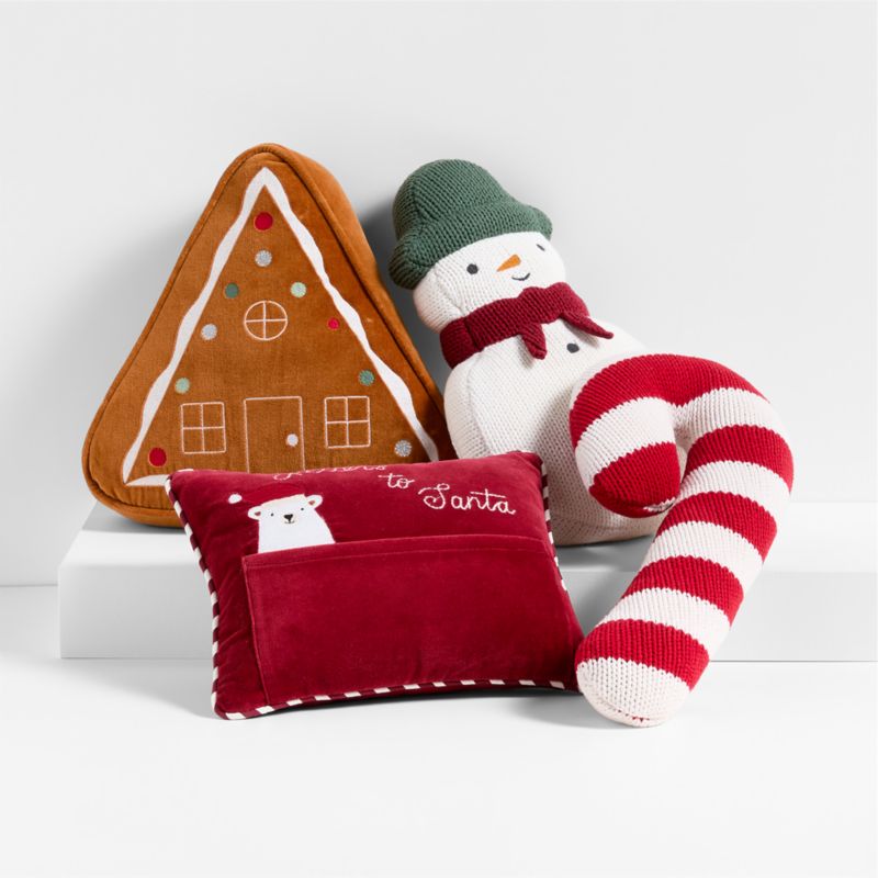 Gingerbread House Velvet Kids Christmas Throw Pillow - image 4 of 10