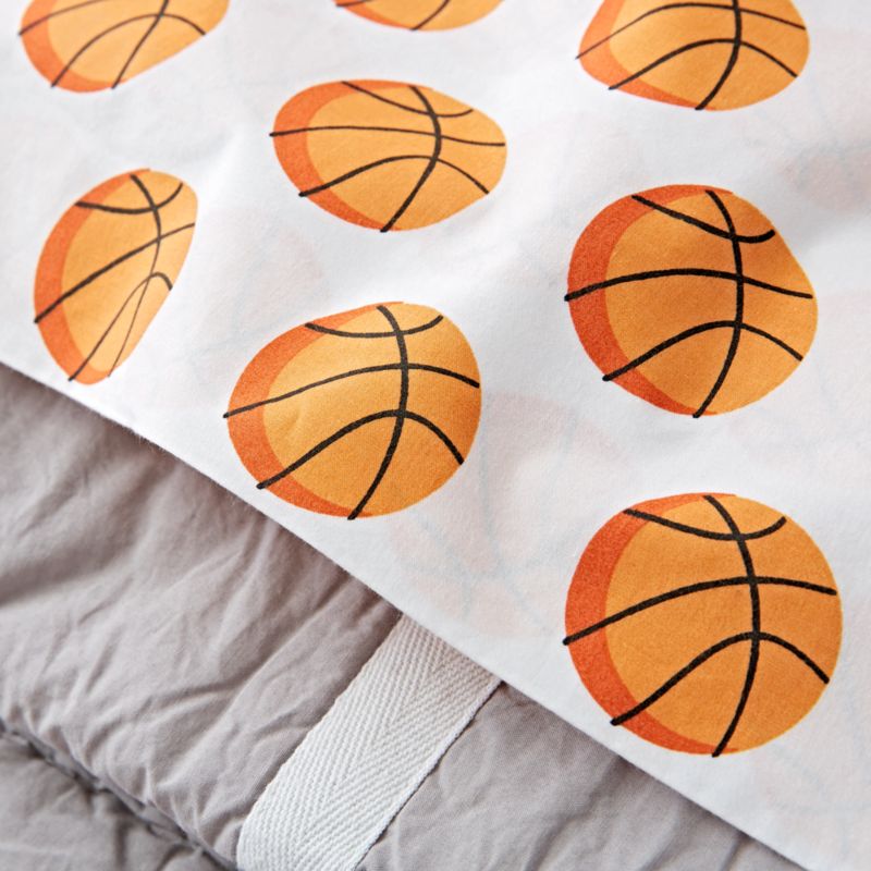 Crate selling and barrel IN BOX STILL basketball FULL SIZED bedding