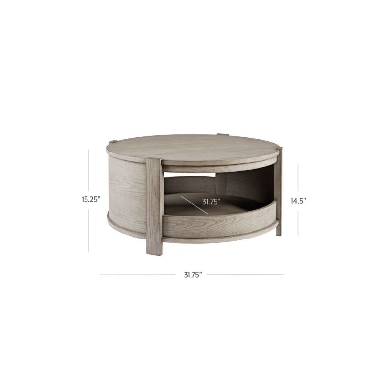 View Rotunda Grey Stain Wood Kids Table with Storage - image 3 of 10