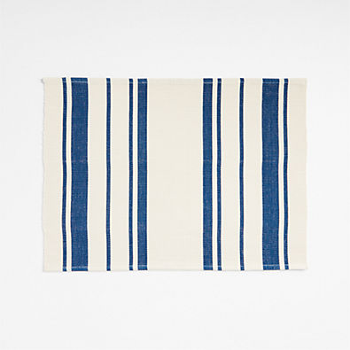 View Kikoi Indigo Stripe Cotton Placemat details