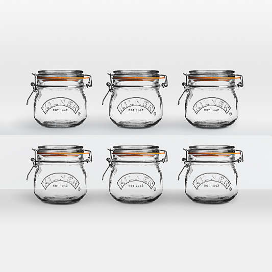 Kilner® 17-Oz.  Round Clip-Top Jars, Set of 6