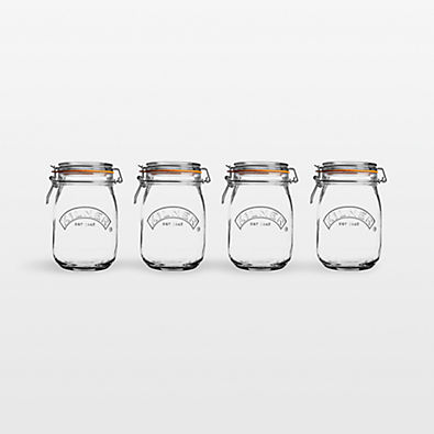 View Kilner® 34-Oz. Round Clip-Top Jars, Set of 4 details