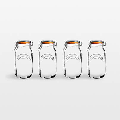 Kilner ® 51-Oz. Round Clip-Top Jars, Set of 4